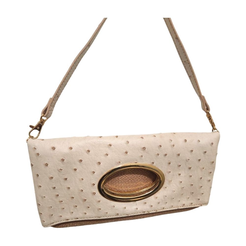 Aldo Faux Ostrich Leather Convertible Crossbody Purse - Picture 2 of 12